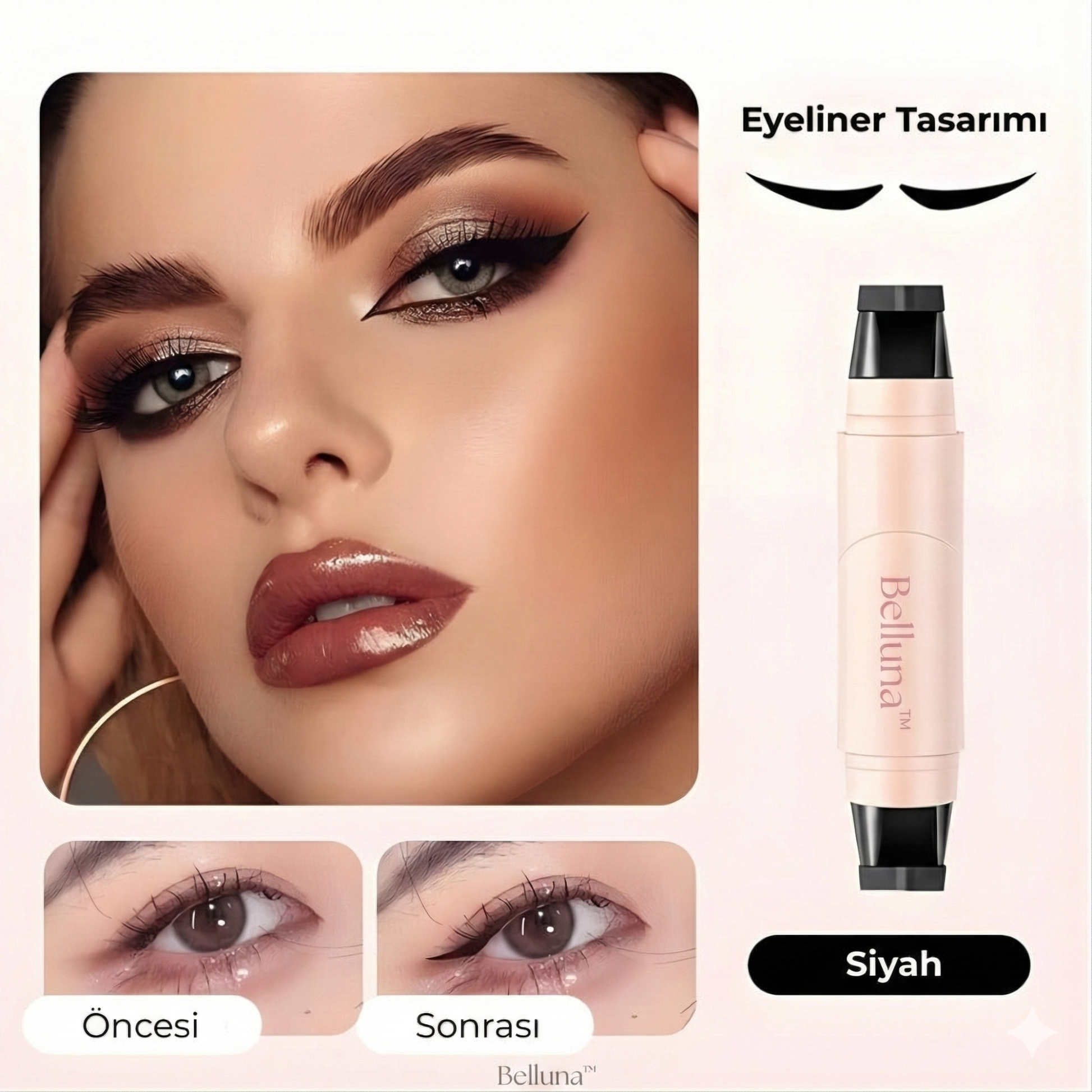 Hızlı ve Simetrik Eyeliner Stamp