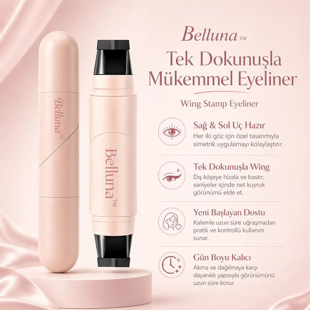 Belluna Eyeliner Stamp – Simetrik eyeliner uygulama örneği