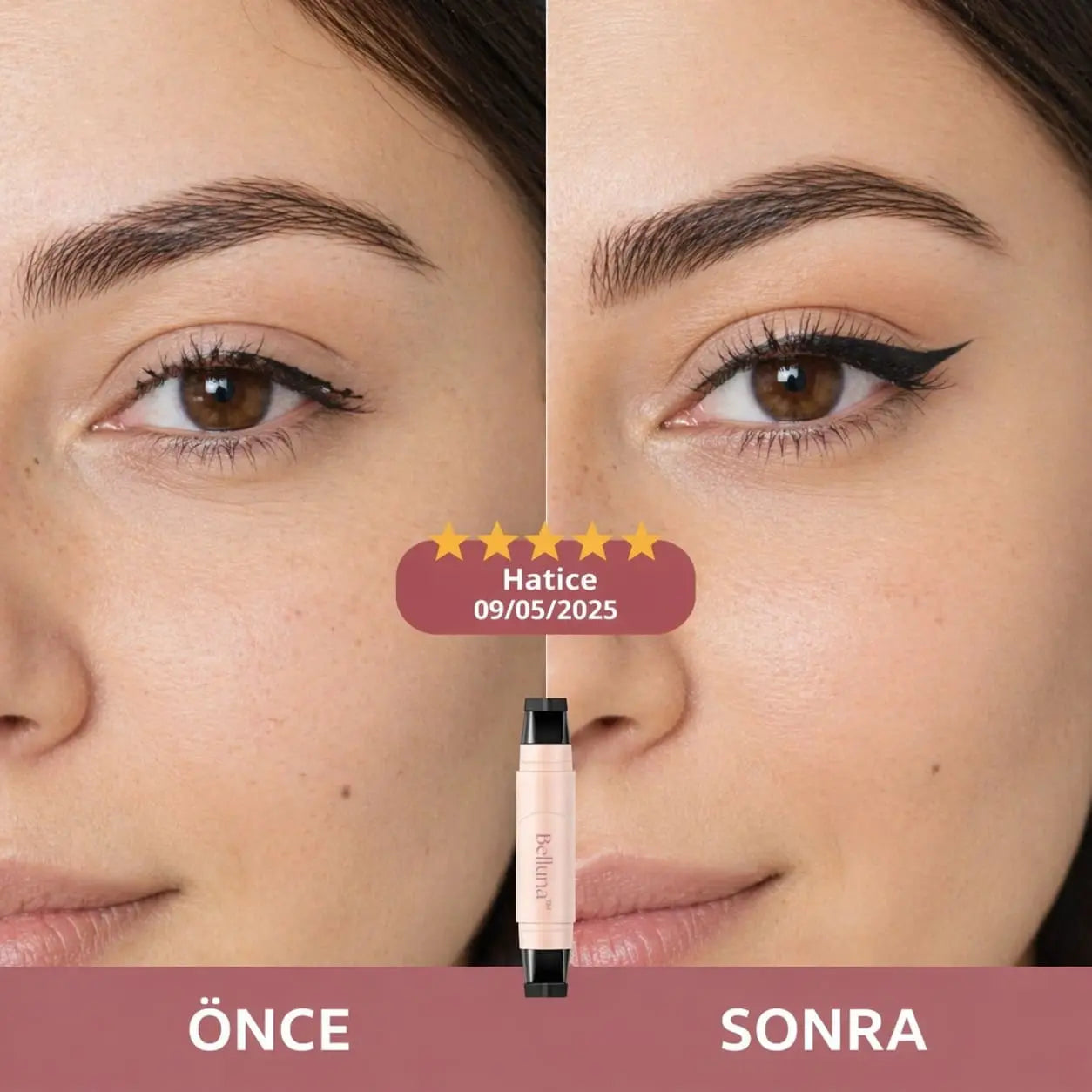 Belluna Eyeliner Stamp – Su geçirmez formül, uzun kalıcı göz kalemi